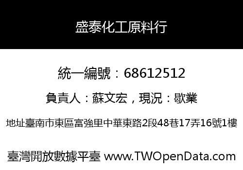 盛泰化工原料行