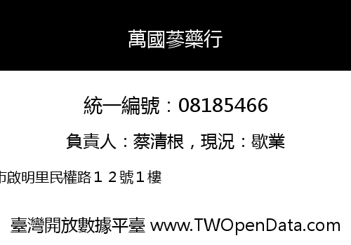 萬國蔘藥行