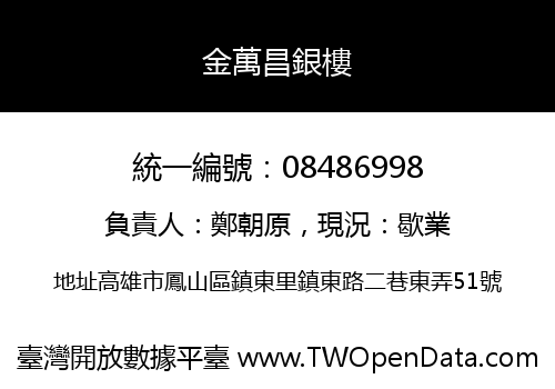 金萬昌銀樓