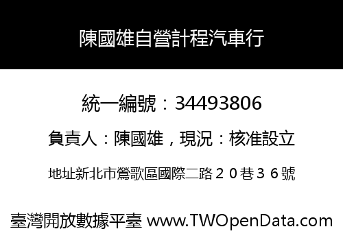 陳國雄自營計程汽車行