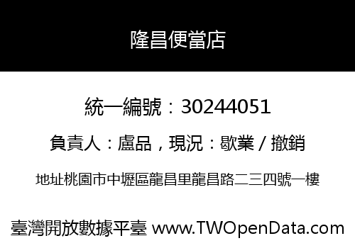 隆昌便當店