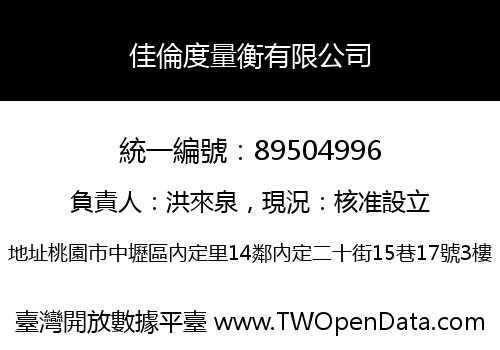佳倫度量衡有限公司