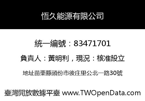 恆久能源有限公司