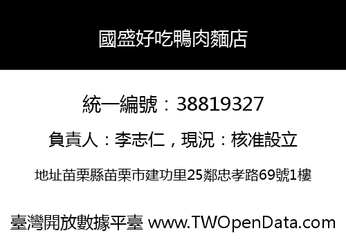 國盛好吃鴨肉麵店