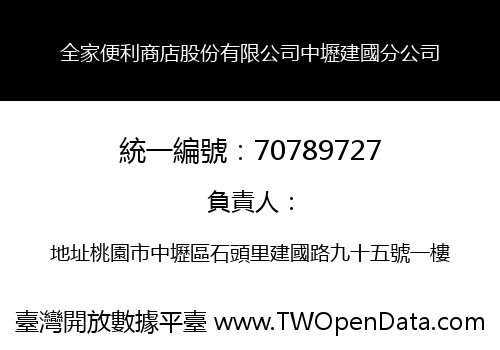 全家便利商店股份有限公司中壢建國分公司