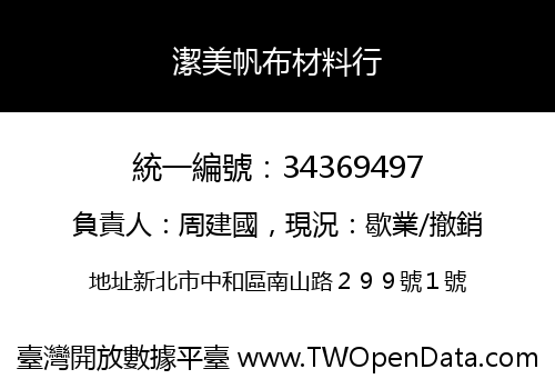 潔美帆布材料行
