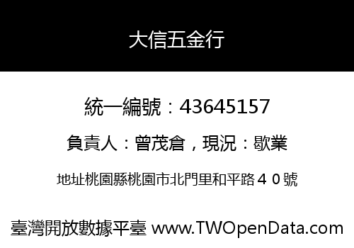 大信五金行