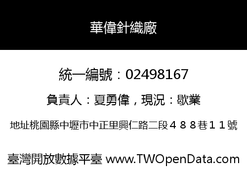 華偉針織廠