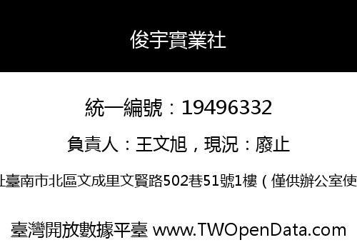 俊宇實業社
