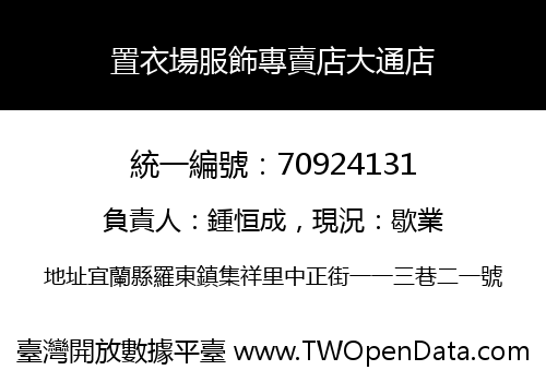置衣場服飾專賣店大通店