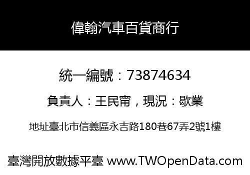 偉翰汽車百貨商行