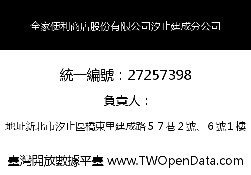 全家便利商店股份有限公司汐止建成分公司