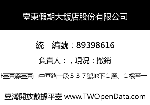 臺東假期大飯店股份有限公司