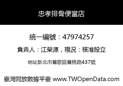 忠孝排骨便當店
