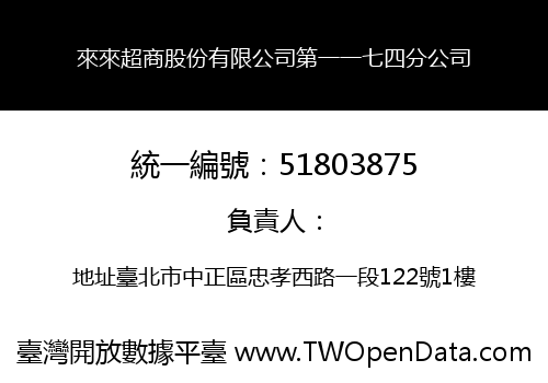 來來超商股份有限公司第一一七四分公司