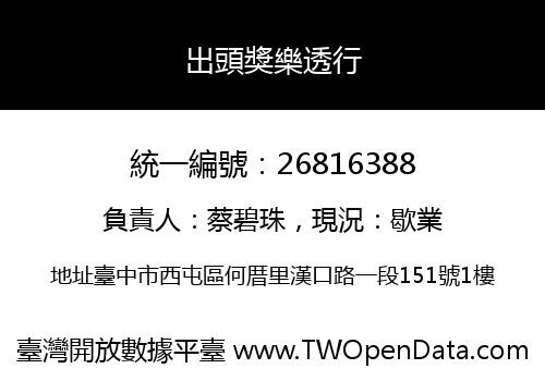 出頭獎樂透行