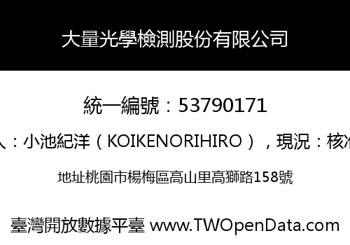大量光學檢測股份有限公司
