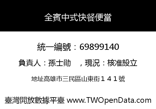 全賓中式快餐便當