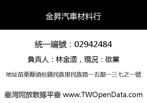 金昇汽車材料行