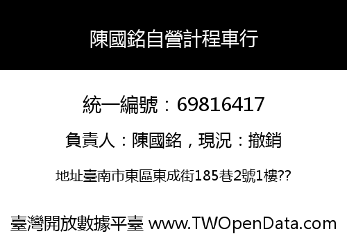 陳國銘自營計程車行