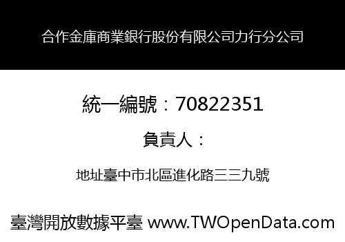 合作金庫商業銀行股份有限公司力行分公司