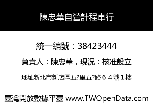 陳忠華自營計程車行