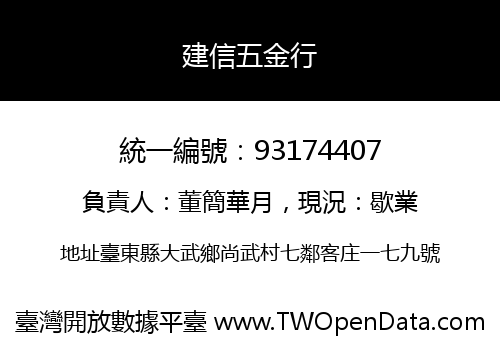 建信五金行