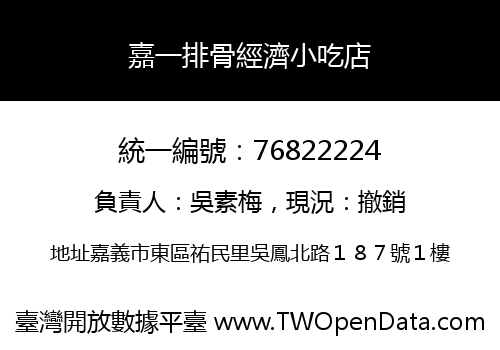 嘉一排骨經濟小吃店