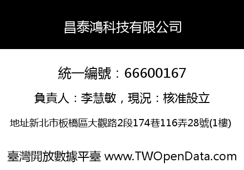 昌泰鴻科技有限公司