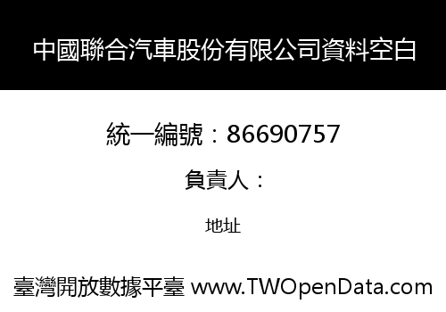 中國聯合汽車股份有限公司資料空白