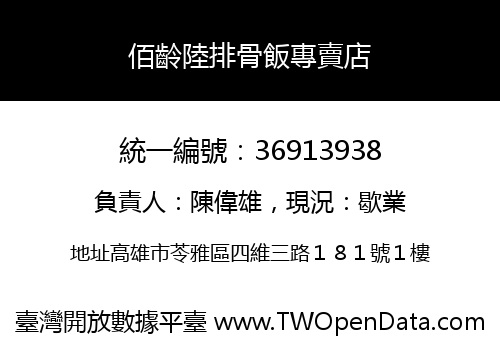 佰齡陸排骨飯專賣店