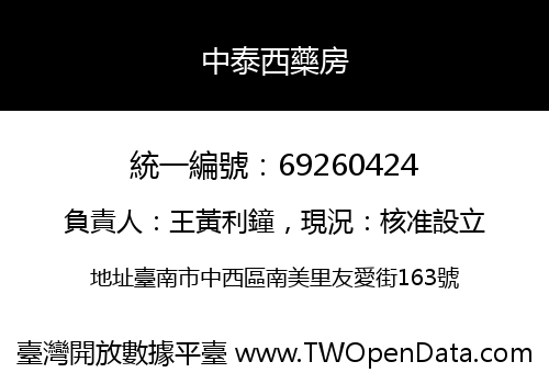 中泰西藥房