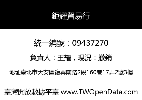 鉅耀貿易行