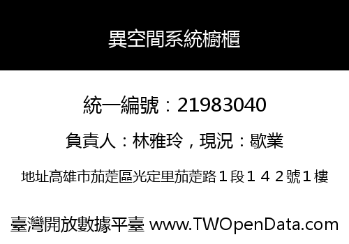 異空間系統櫥櫃