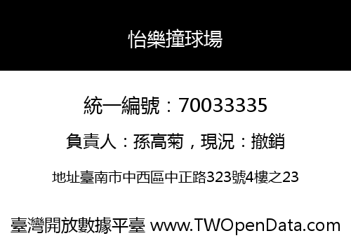 怡樂撞球場