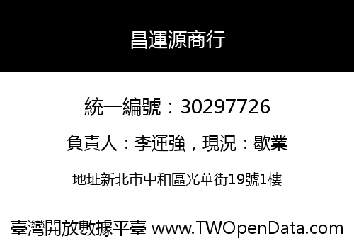 昌運源商行