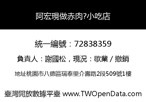 阿宏現做赤肉?小吃店