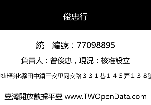 俊忠行