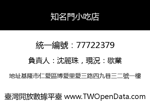 知名門小吃店