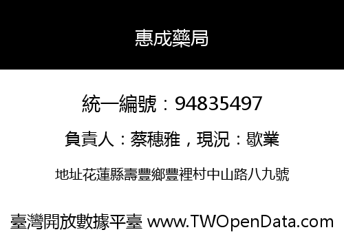 惠成藥局