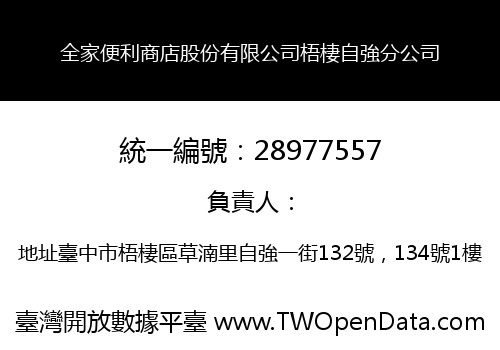 全家便利商店股份有限公司梧棲自強分公司