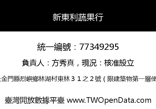 新東利蔬果行
