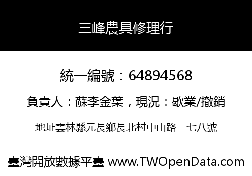 三峰農具修理行