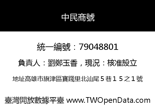 中民商號