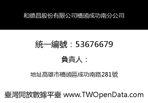 和德昌股份有限公司橋頭成功南分公司