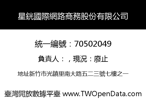 星銧國際網路商務股份有限公司