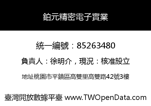 鉑元精密電子實業