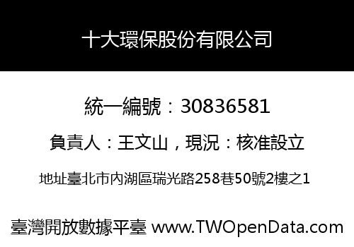 十大環保股份有限公司