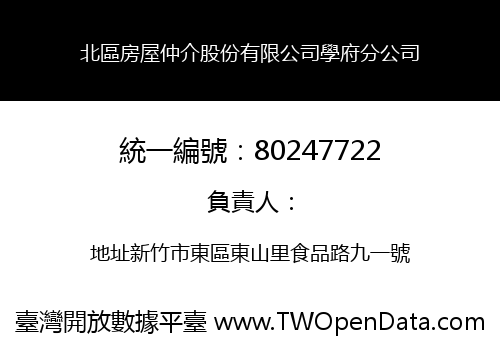 北區房屋仲介股份有限公司學府分公司