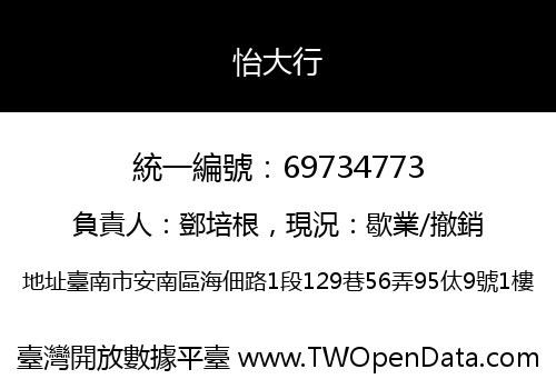 怡大行